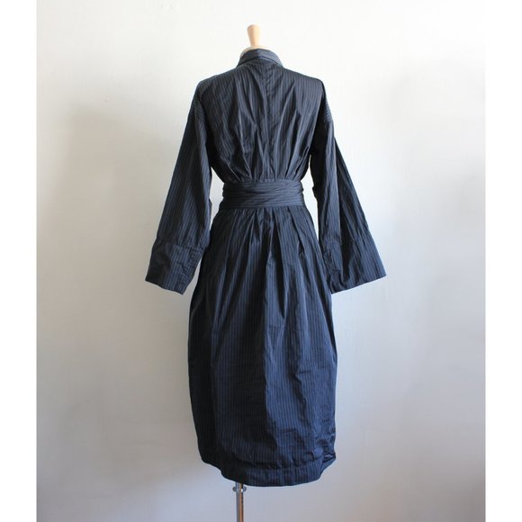 Odeeh Belted Pinstripe Wrap Dress - Picture 10 of 16